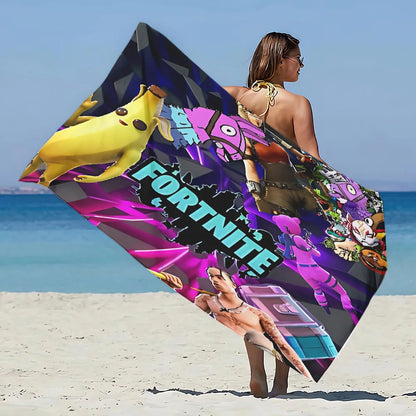 New Hot Game F-FortniteS Beach Towel Microfiber Sand Free Quick Dry Soft Sandproof Pool Towels Gift for Women Travel Gym Shower