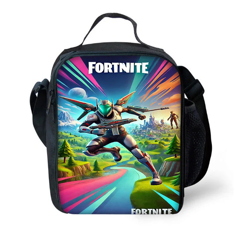 Child Insulated Large Fortnite Capacity Bag for Boy Hot Game Girl Student Outdoor Picnic Reusable Thermal Cooler Lunch Box