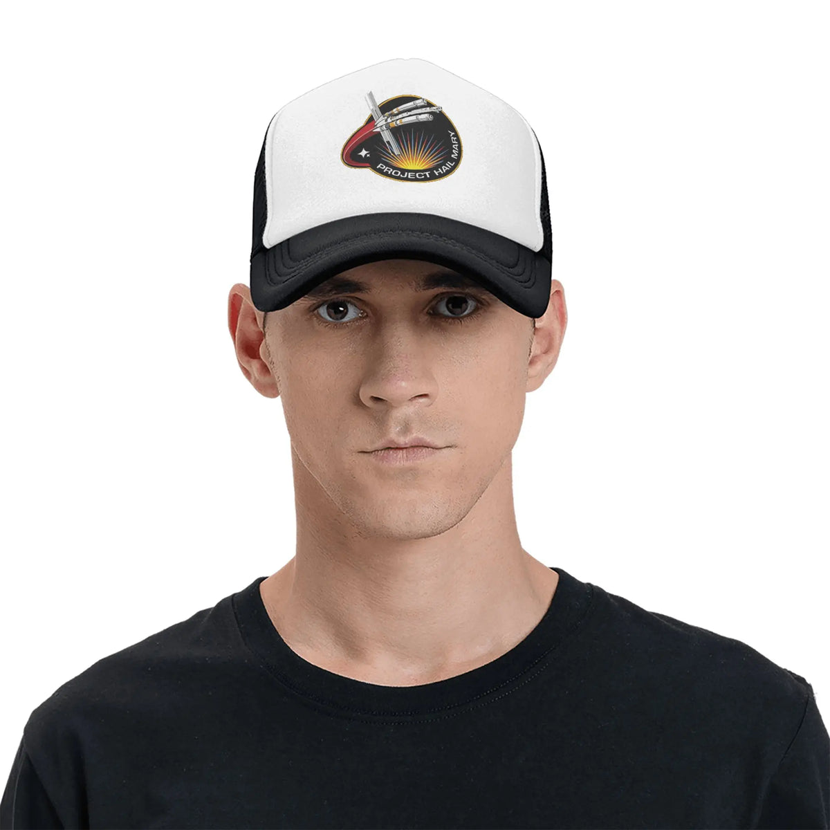 Project Hail Mary Mission Patch Mesh Baseball Cap Adult Hip-Hop Trucker Worker Cap  Adjustable Fishing Hat Washable Trucker Hat
