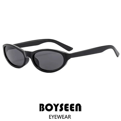 BOYSEEN Men's Hip Hop Style Sunglasses Narrow Frame Orange Eyewear UV400 Travel Beach Sunglasses U400