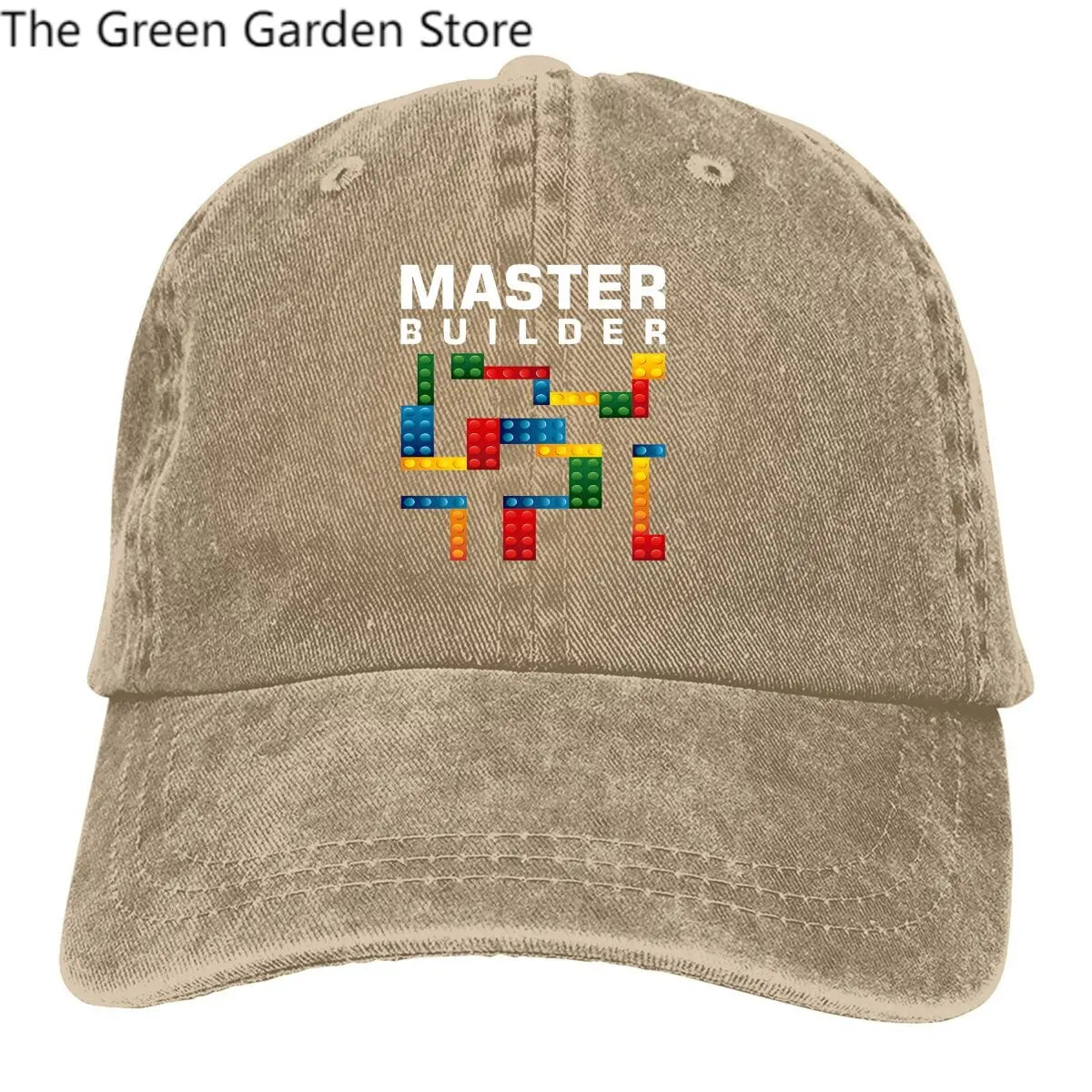 Stavební kostky – vícebarevná kšiltovka s kšiltem pro muže Cool Master Builder – stavební kostky – personalizovaná kšiltovka s ochranným kšiltem