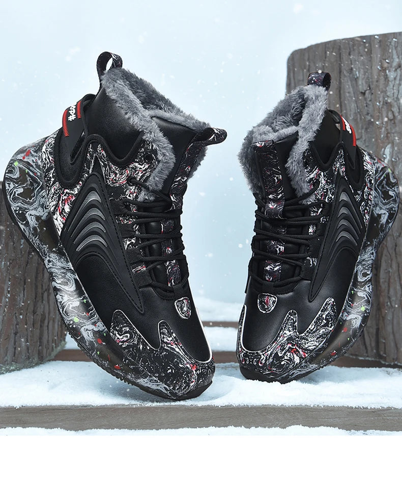 Men's Boots 2025 New Winter Slippers Warm Men Shoes Waterproof Non-Slip Plush Sneakers Male Tennis Shoes Boots Men Sneakers Winter