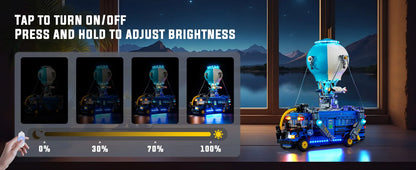 Комплект LED осветление без модел, подходящ за строителни блокчета LEGO Fortnite Battle Bus 77073