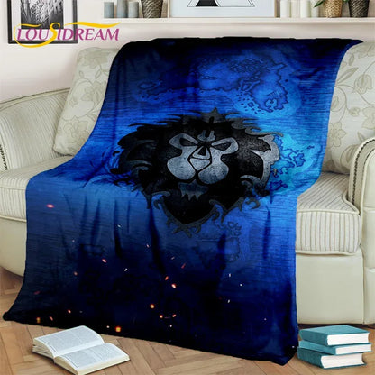 3D World of Warcraft Game WOW Lich King DH Blanket,Soft Throw Blanket for Home Bedroom Bed Sofa Picnic Travel Office Cover Kids
