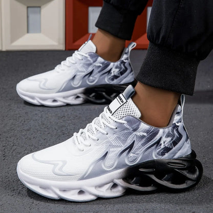 Couple Running Shoes for Men and Women, Lightweight Mesh, Breathable, Comfortable, Flat Soft Tennis Shoes, Summer Lace-up Sneakers for Men
