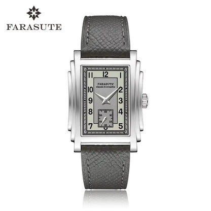 FARASUTE Original Design Square Manual Mechanical Men's Watch Seagull Movement Luxury Retro Sapphire Mirror Waterproof Men Watch