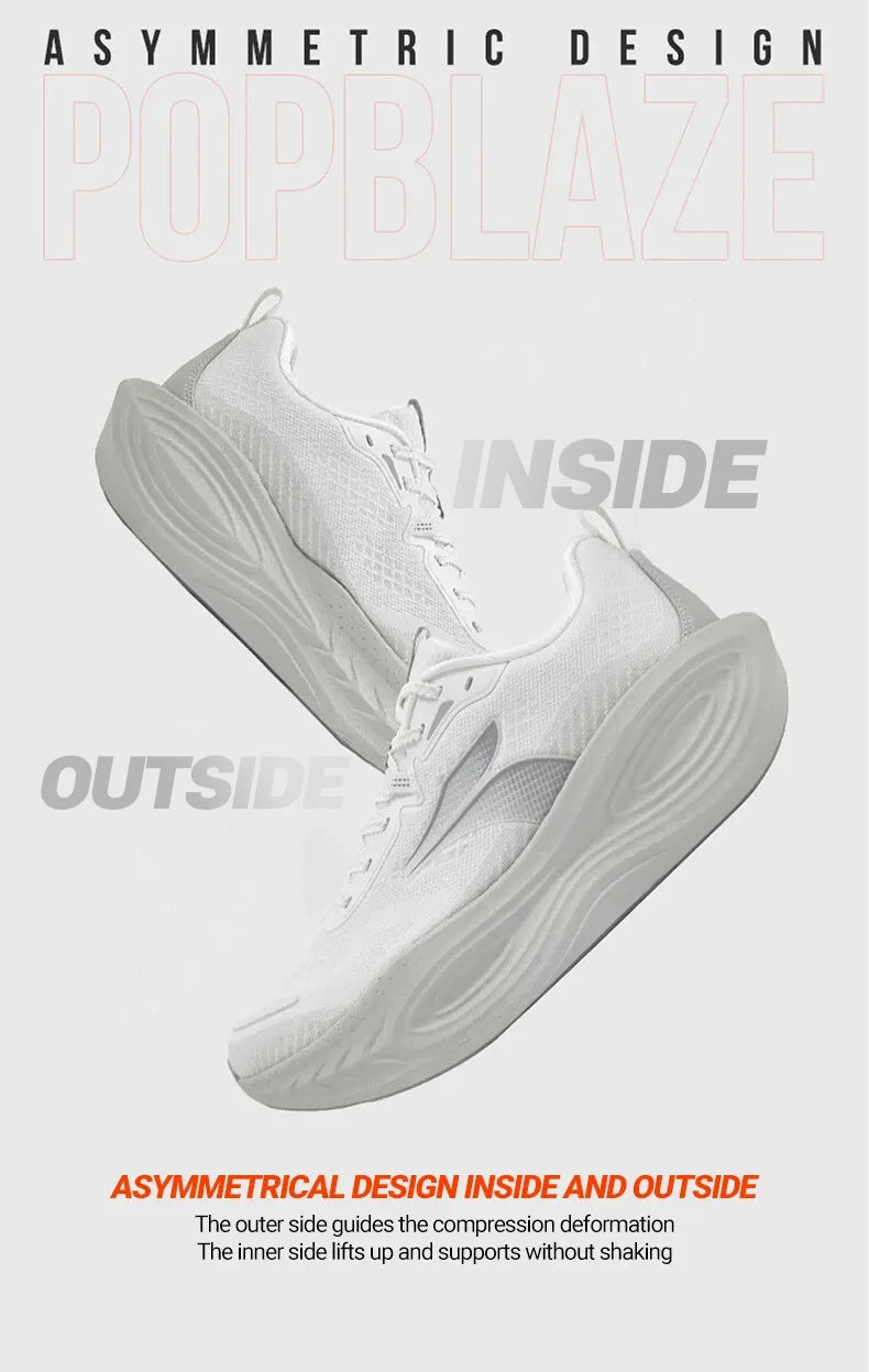 361 Degrees PopBlaze 5 Herren-Laufschuhe – Neue Dämpfung, dicke Sohle, atmungsaktiv, rutschfest, Outdoor-Jogging, Herren-Sneaker 672532212