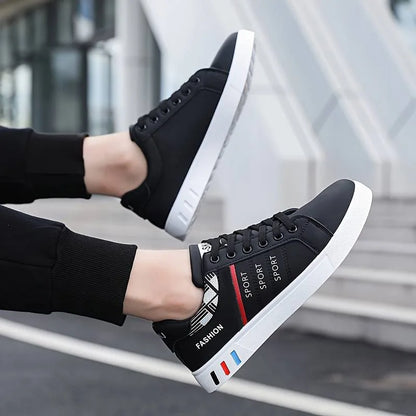 Lage skate-sneakers voor heren — Ademend, met veters, PVC-zool