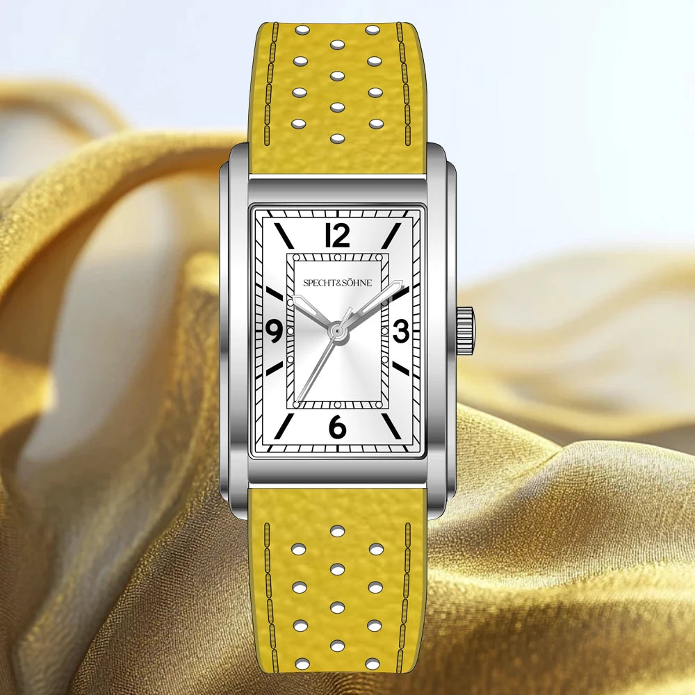 2025 New High Quality 27MM Specht & Söhne Square Men's Watch Sweep VH31 Movement Steel Reloj Hombre Sapphire Crystal Waterproof