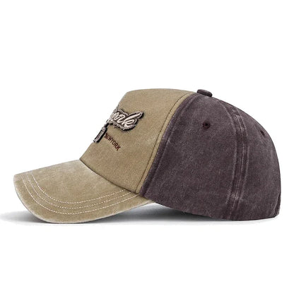 Baseballkeps i 6 färger – ny unisexmodell med tvättad, sliten look och hantverksmässig patch samt 3 broderimönster