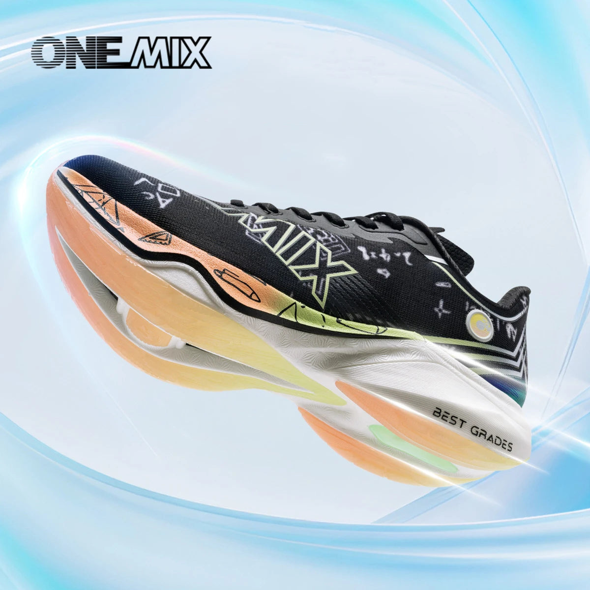 ONEMIX Nowe buty do biegania maratońskiego z podeszwą z nylonu i włókna węglowego – amortyzujące, profesjonalne, zapewniające stabilne wsparcie, ultralekkie, z doskonałym odbiciem
