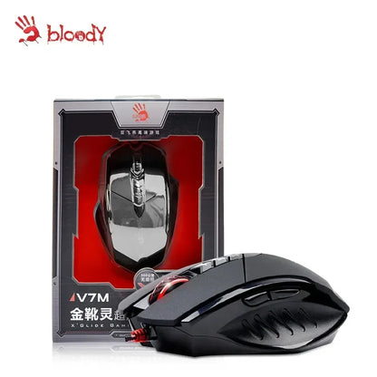 Bloody V7M kabelgebundene Maus RGB leichtes ergonomisches Design 4000dpi PC Büro E-Sports Gaming Makroprogrammierung Maus für CF LOL CS