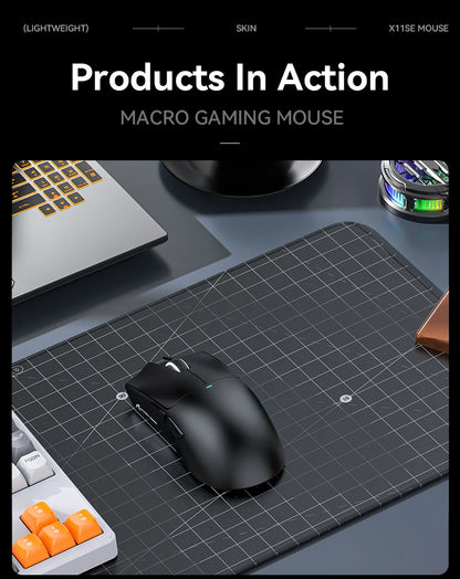 ATTACK SHARK X11SE Wireless Gaming Mouse, Tri-Mode, 63g Superlight With PAW3311 Sensor, 22000 DPI, 300mAh Battery, Dual Driver