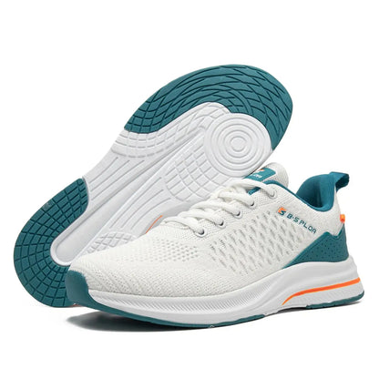 Baasploa Herren-Laufschuhe – Marke: Casual, leichte Designer-Jogging-Schuhe aus Mesh für Herren, atmungsaktive Sport- und Wanderschuhe mit Schnürung