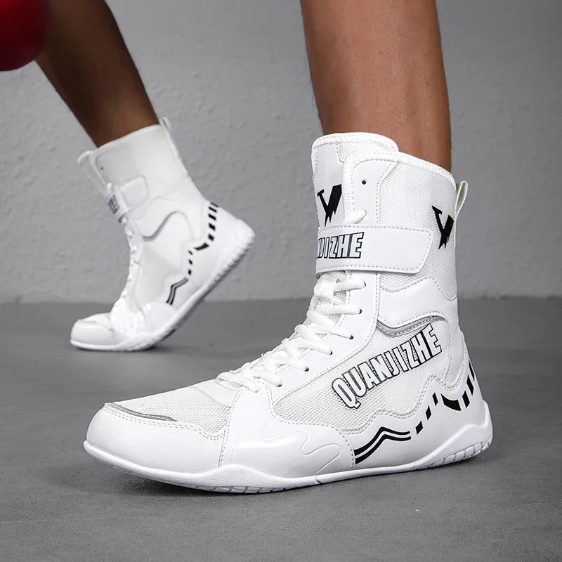 2026 Professional Wrestling Shoes For Men Lightweight Training Boxing Sneakers Large Size Black White Gym Outdoor Sports