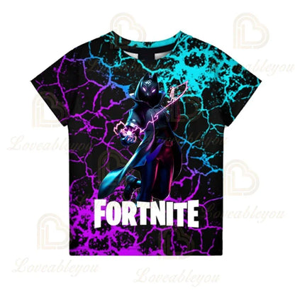 Fortnite Victory Royale Ninja Fashion 3D -T-paidat, kesäiset lyhythihaiset lastenvaatteet, sarjakuvapainatus, vauvanvaatteet, lasten T-paita