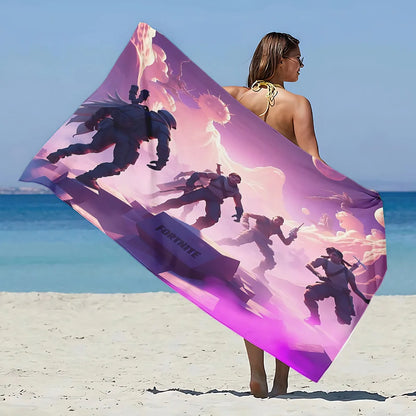 New Hot Game F-FortniteS Beach Towel Microfiber Sand Free Quick Dry Soft Sandproof Pool Towels Gift for Women Travel Gym Shower