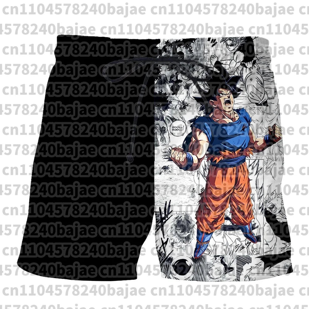 Dragon Ball 3D Print Shorts 2026 Japanese Anime Breathable Quick-Dry Sport Pants Retro Y2K Hip Hop Summer Men's Beach Shorts