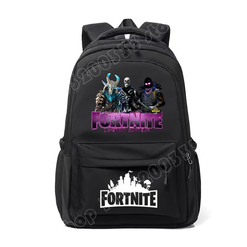 Fortnite Kids Backpack Portable Large Capacity Student Schoolbag Cartoon Printed Shoulder Bag School Supplies for Boys Gift