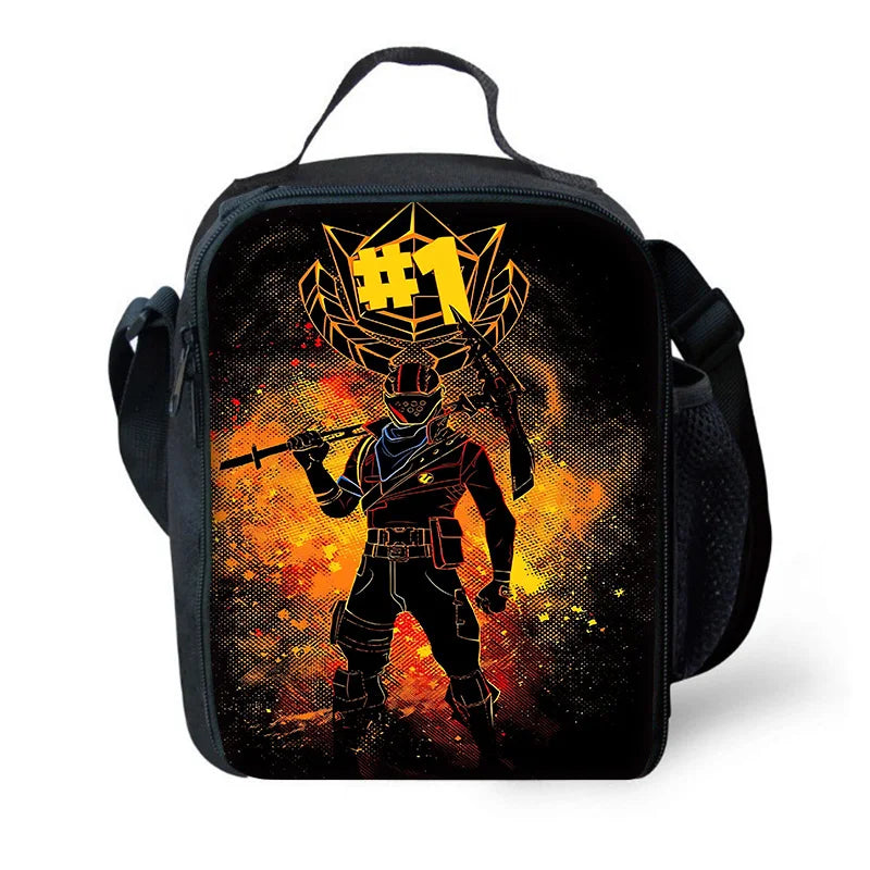 Hot Game Fortnite Child Insulated Large Capacity Bag for Boy and Girl Student Outdoor Picnic Reusable Thermal Cooler Lunch Box