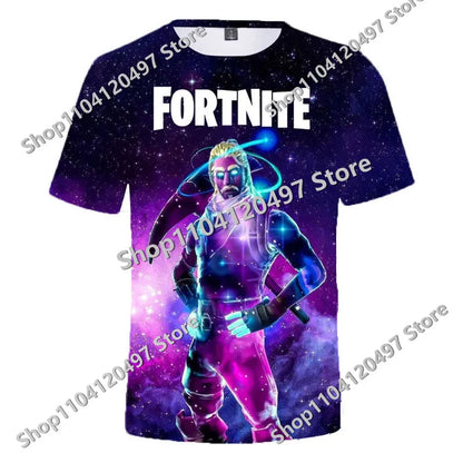 Japanese Anime Fortnite Summer T-shirt for Men and Women Battle Royale Short-Sleeved Casual Comfortable Loose Harajuku Streetwear