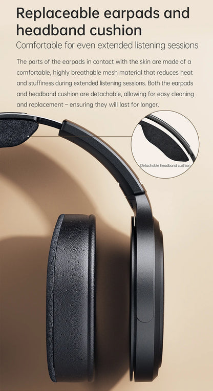 FiiO JT7 Planar Magnetic Audiophile Headphones – Over-Ear HiFi Wired Headset with 95x86mm Driver, Adjustable Headband, 4.4mm/3.5mm Cable