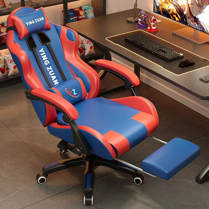 AOLIVIYA Ergonomic Gaming Chair with Footrest, Reclining Computer Chair, 3D Adjustable Armrests, Lumbar Support Seat for Home Office