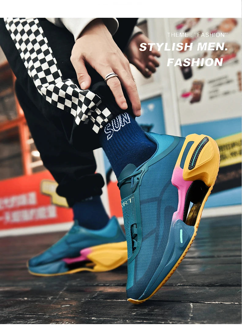 2026 New Men Sports Breathable Lightweight Comfortable Athletic Non-Skid Sneakers Daily Leisure Shopping Walking Marathon Shoes