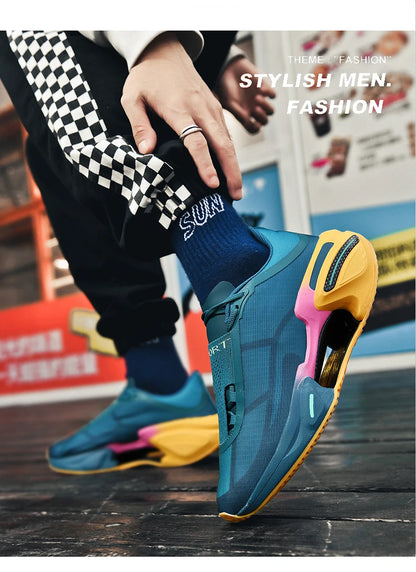 2026 New Men Sports Breathable Lightweight Comfortable Athletic Non-Skid Sneakers Daily Leisure Shopping Walking Marathon Shoes