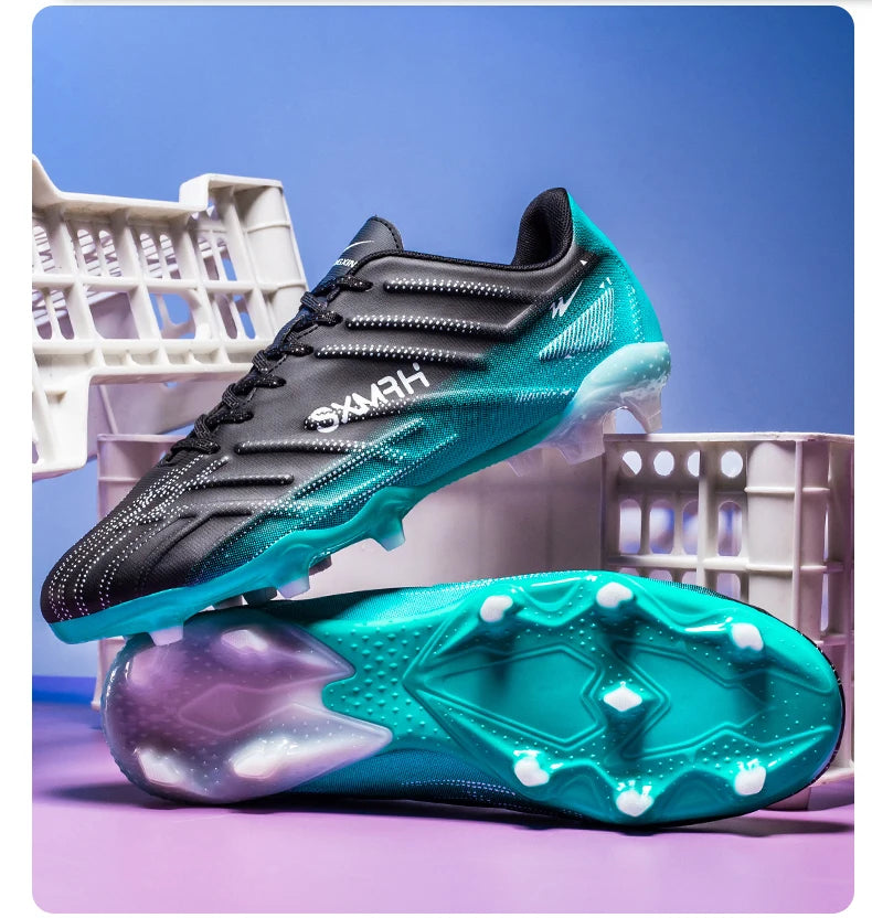 Double Star Adult Youth AG Soccer Cleats Non Slip Durable Artificial Natural Grass Football Shoes for Training Match Men Women