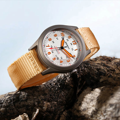 BERNY Automatic Full Titanium Watches for Men Sapphire Super Luminous Mechanical Field Watch Date 10ATM Sports Easy Read