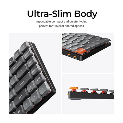 Keychron K3 Max QMK/VIA Ultra-Slim Wireless Custom Mechanical Keyboard Low Profile Gateron Switch Double-Shot PBT Keycap