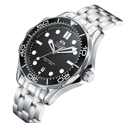 Luxury Automatic Watch for Men Stainless Steel Waterproof Calendar Mechanical Watches Fashion Casual Mens Watches Reloj Hombre