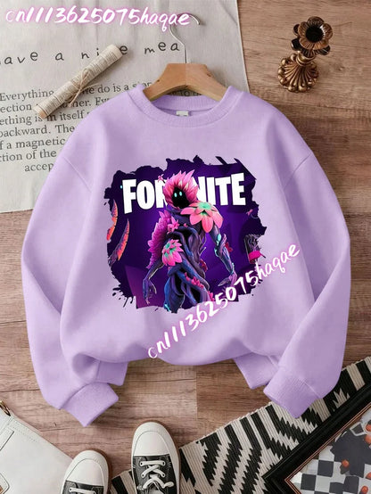 2026 Fortnite Kids Hooded Coats Anime Fortress Night Sweatshirts Game Spring Autumn Hoodies Sportswear Children’s Clothes Gift