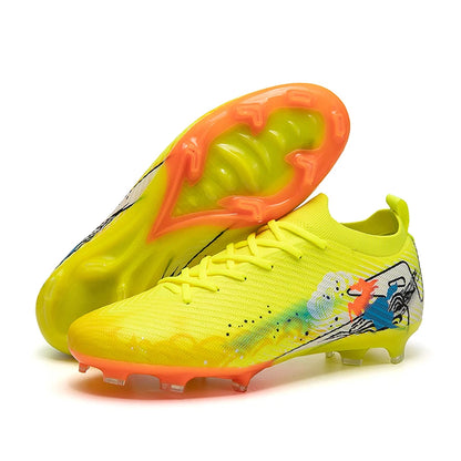 Nouvelles chaussures de football pour hommes, crampons d'entraînement, chaussures de soccer antidérapantes, ultralégères, crampons longs FG pour extérieur, livraison directe