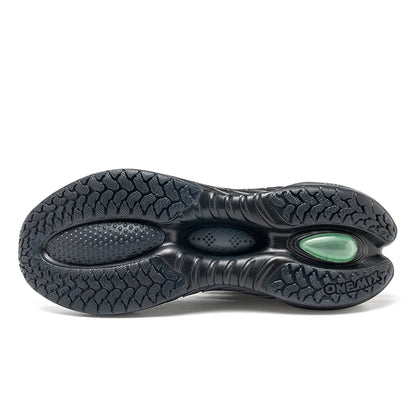 ONEMIX Nieuwe stijl herenhardloopschoenen voor herfst en winter, voor buiten, met demping, ademend, lichtgewicht en elastische sportschoenen