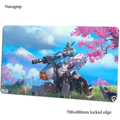 Overwatch-Mauspad 700x400x3mm, Gaming-Mauspad im Anime-Stil, personalisierte Schreibtischunterlage fürs Büro, Notebook-Desk-Mat, Geschenk für Jungen, Padmouse für PC-Gamer