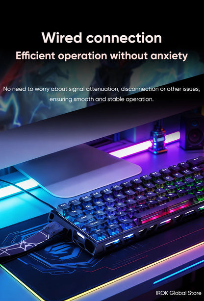 IROK MG63 Hollow Aluminium Gaming Magnetic Mechanical Keyboard 60% RT 0.001mm 8KHz 0.07ms 512K RGB Hot Swap Wired Gamer Keyboard