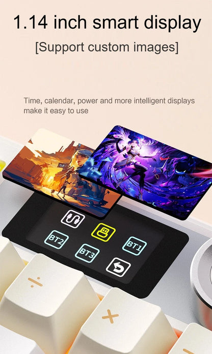AULA F108 PRO Mechanical Keyboard Custom 100% Layout RGB Backlight Wireless Bluetooth Hifi Switch Gaming Keyboard