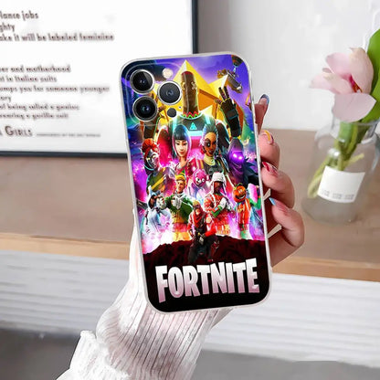 F-Fortnites-Cools telefoncover til IPhone 17 16 15 14 13 12 11 Pro Max Plus, blødt cover, personligt DIY