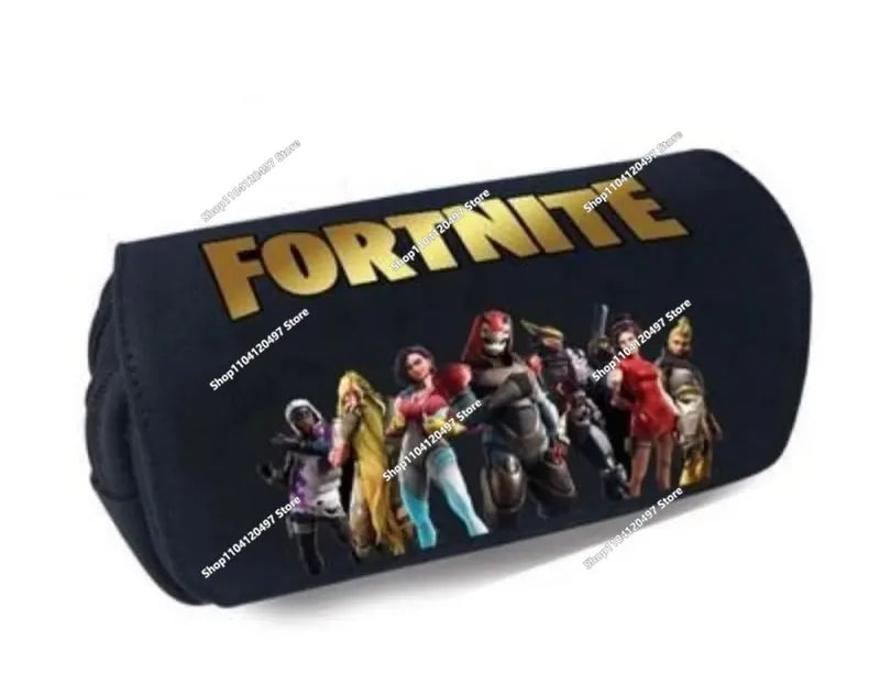 Fortnite Kids Pencil Bags Multifunctional Stationery Box Children's Large Capacity Double Layer Stationery Bag