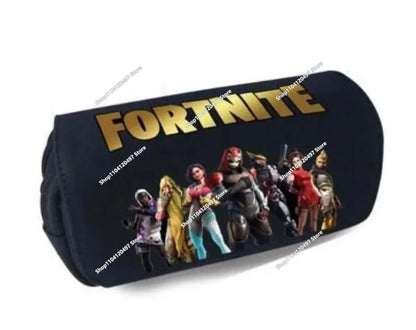 Fortnite Kids Pencil Bags Multifunctional Stationery Box Children's Large Capacity Double Layer Stationery Bag