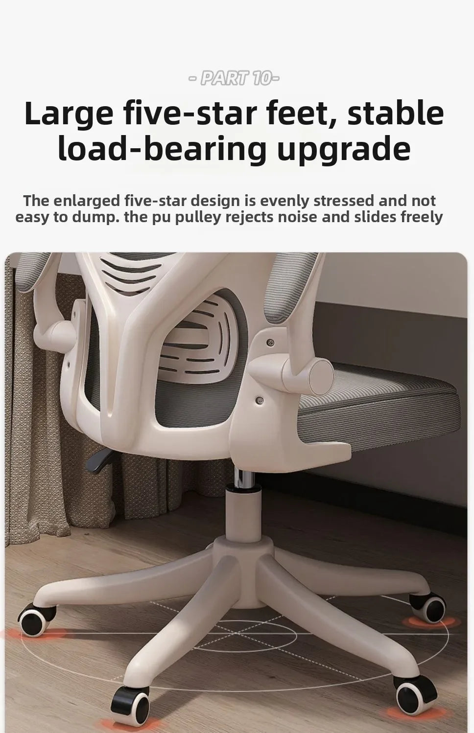 Ergonomic Office Chair with Comfortable Backrest, Computer Desk Chair, Student Study Chair, E-Sports Gaming Chair for Home Office