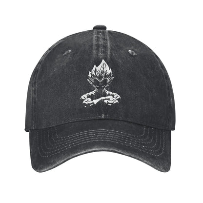 Produit gaming premium Fraquane, Dragon Ball Z Goku DBZ Unisex Style Baseball Caps Saiyan Distressed Denim Hats Cap Retro Workouts Unstructured Soft Snapback Cap