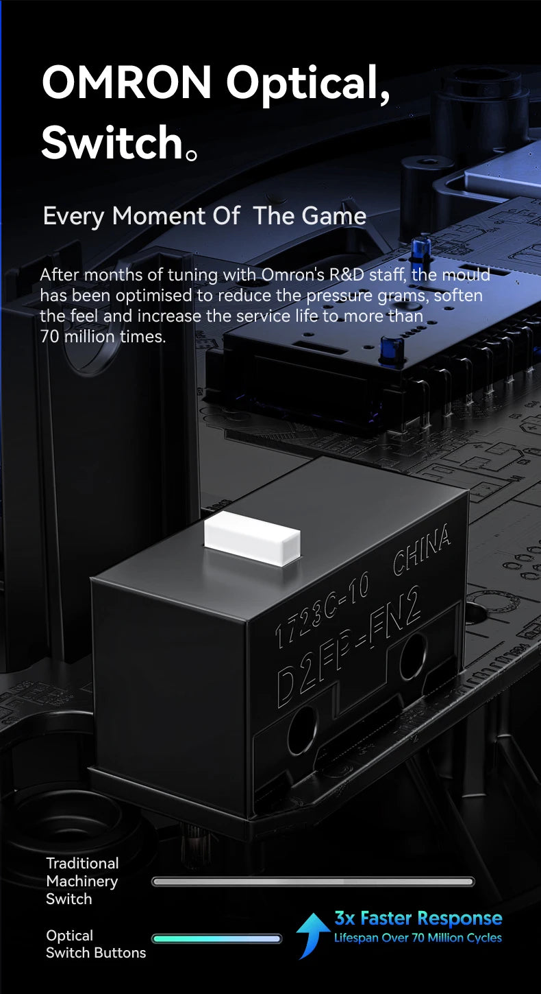 Attack Shark R2 trådlös gamingmus PAW3950 8K i magnesiumlegering, lätt gamingmus med Bluetooth Tri-Mode för gaming/kontor