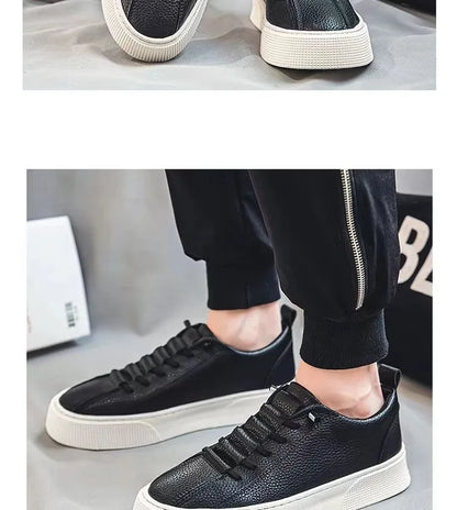 Vyriški sportiniai bateliai, kasdieniai batai, vyriški plokščiapadžiai batai, „Zapatillas Hombre“, lengvi, pagaminti iš PU odos, kvėpuojantys batai, vyriški balti sportiniai teniso bateliai