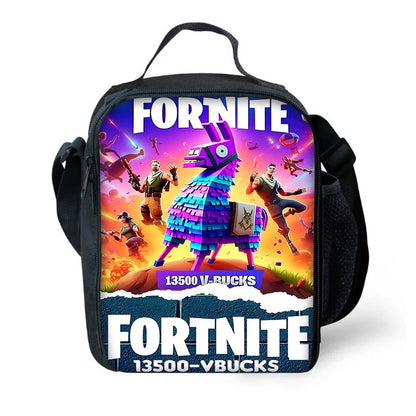 Classic Game Fortnite Child Insulated Large Capacity Bag for Boy Girl Student Outdoor Picnic Reusable Thermal Cooler Lunch Box