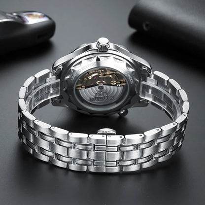 Luxury Automatic Watch for Men Stainless Steel Waterproof Calendar Mechanical Watches Fashion Casual Mens Watches Reloj Hombre