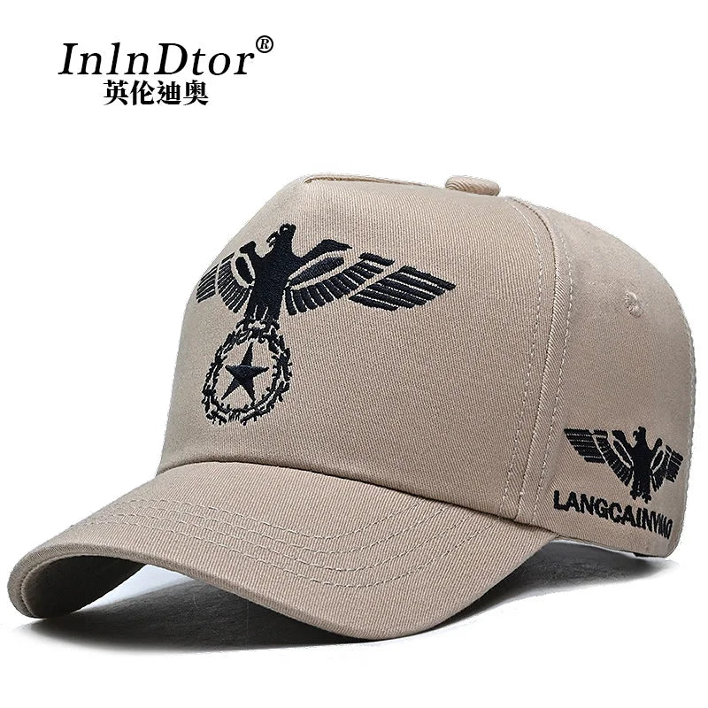 InlnDtor Embroidery visoka evropska in ameriška bejzbolska kapa s širokim robom za prosti čas, za moške z večjim obsegom glave