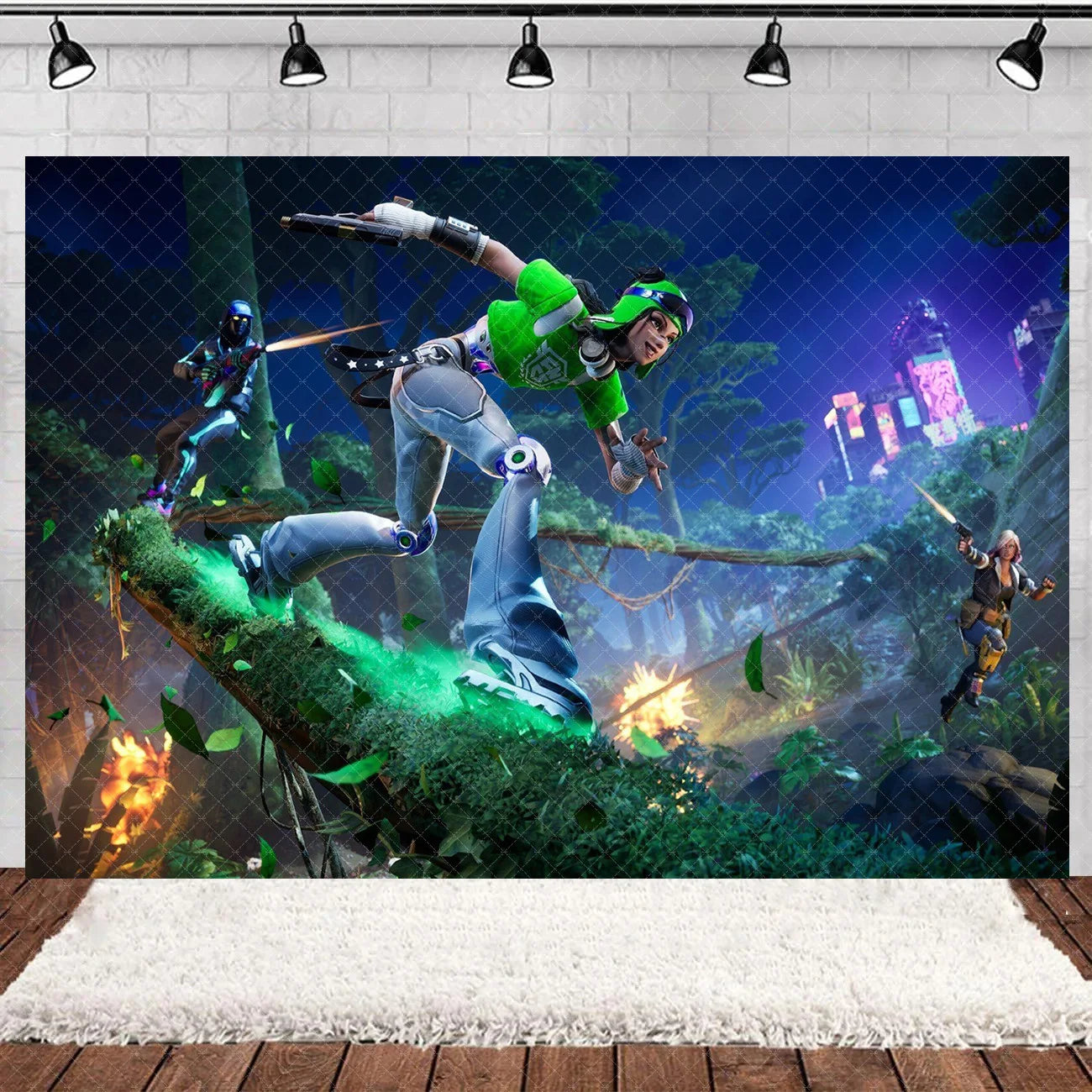 Fortnite Theme Happy Birthday Party Decoration Backdrop Shooting Game Alpaca Llama Supplies Background Baby Shower Kid Gifts